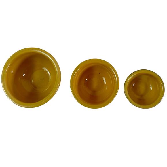 Boyds Collection Bearware Pottery Works 3 Mini Nesting Bowls Under The Pear Tree - Picture 2 of 8